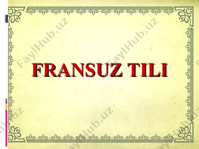 fransuz tili — PPT
