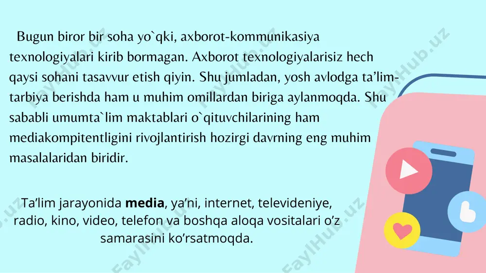 oʻqituvchining oʻquv jarayonidagi media kompetentligi - Page 3