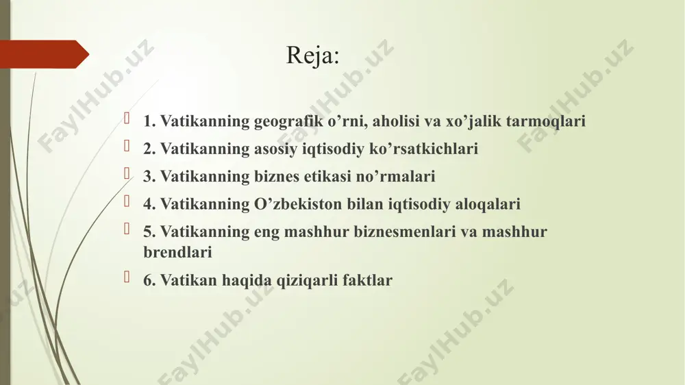 sida tuzilgan, zamonaviy shahar-davlat maqomini oʻrnatgan lateran kelishuvlarida qoʻllanilgan. bu nom shtat joylashgan vatikan tepaligi (italyancha: monte vaticano) nomidan olingan. vatikan tepaligining nomi, ehtimol, hozirda mavjud bo'lmagan "vatikum" shahrining etrusk nomidan kelib chiqqan. rivoyatlarga ko'ra, bu joyda etrusk folbinlari (keyinchalik rim kashshoflari) o'zlarining bashoratlarini e'lon qilishgan - "vaticinatsiyalar" (lotincha vaticinatio - "bashorat", "bashorat"). tarixiy jihatdan (vatikan davlati paydo bo'lishidan oldin) "vatikan" so'zi "papa saroyi" degan ma'noni anglatadi. vatikanning rasmiy italyancha nomi (italyancha: stato della città del vaticano) so'zma-so'z "vatikan shahri davlati" degan ma'noni anglatadi. garchi muqaddas taxt (vatikan bilan bir xil emas) va katolik cherkovi rasmiy hujjatlarda cherkov lotin tilidan foydalansa ham, vatikan o'zining hozirgi faoliyatida rasman italyan tilidan foydalanadi. shtatning lotincha nomi lat. status civitatis vaticanæ nafaqat muqaddas taxt tomonidan rasmiy hujjatlarda, balki ko'pgina rasmiy cherkov va papa hujjatlarida ham qo'llaniladi. mamlakatning kichikligi tufayli vatikanning iqlimi atrofdagi rim iqlimiga to'g'ri keladi: mo'tadil, o'rta er dengizi, qishi yumshoq. ayrim hududlarda …