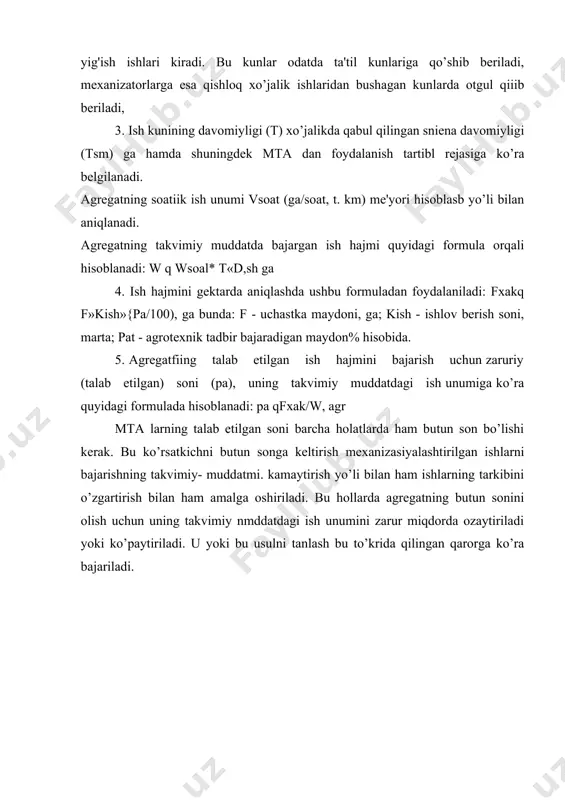 illayev t. qishloq xo’jaligi mashinalari. toshkent, o’qituvchi 2002y. 2.a.i. komilov, q.a. sharipov, n.t. umirov, i.m.marupov, r.t. rustamov traktor va avtomobillar. toshkent «talkin» -2003.(lotin alifbosida) 3.f.b.yevdokimov umumiy elektrotexnika t.o’qituvchi.1995. 4.n.i.vershagin i dr. organizasiya i texnologaya mexanizirovannыx rabot v rastenivodstve, ucheb, posb № irpo; izd.sentr «akademiya», 2000 5.e.oyxo’jayev, x.qo’shnazarov «qishloq xo’jalik ishlab chiqarishini mexanizasiyalash» toshkent «mehnat», 1988.