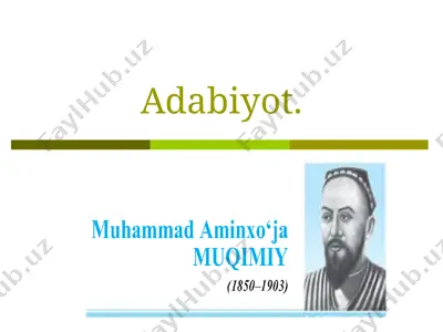 muhammad aminxo‘ja — PPT