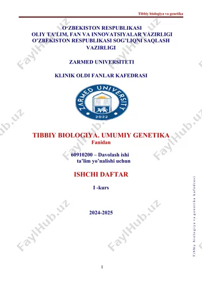tibbiy biologiya va genetika — DOCX