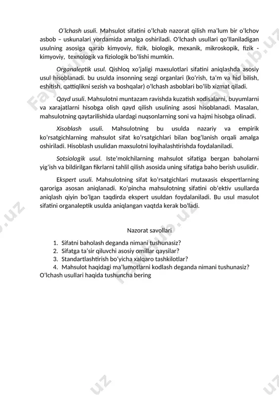 sensorik baxo berish to‘g‘risida asosiy tushuncha - Page 5