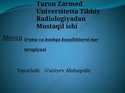 nur terapiyasi — PPTX