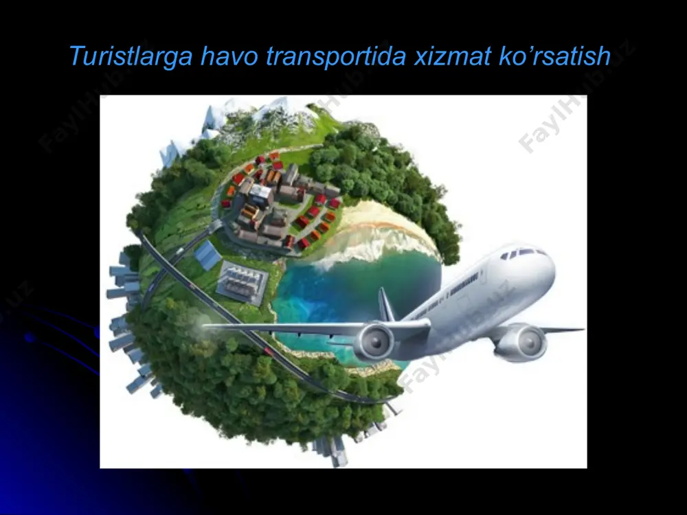 ansport sifatida foydalanish turizmda juda qiziqarli hamda ko’ngilochar xususiyatga ega turardan hisoblanadi. unda ko’pgina hayvonlardan foydalanish maqsdga muvofiq bo’ladi. masalan, itlar, fillar, tuyalar hamda otlar. tuya- sahro kemasi. tuya aksariyat turistlar uchun ekzotik hayvon hisoblanadi. yevropaliklar xeops ehromi yoki boshqa diqqatga sazovor joy fonida tuyada suratga tushishni yoqtiradilar. fil- quruqlikdagi eng yirik va kuchli hayvon. bugungi kunda fillar faqat afrikada va hindistonda mintaqasida (shuningdek kamboja, birma, shri-lanka, tailandda) yashaydi. boshqa mintaqalarda fillarni faqat hayvonot bog’ida va sirkda ko’rish mumkin. e’tiboringiz uchun rahmat!