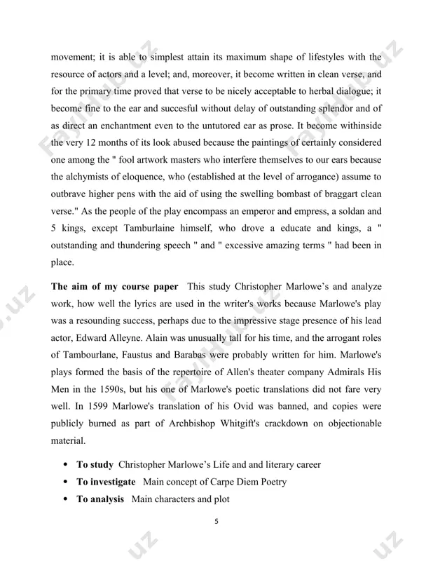 t was not disclosed if the stabbing was related to his arrest. literary career in the drama attributed to his marlowe, dido, queen of carthage, is said to be his first work. from 1587 to his 1593 it was performed by the children of chapel, a group of young actors. the play was first published in 1594. the title page attributes the play to marlowe and thomas nash. marlowe's first play, performed on the regular stage in london in 1587, was tambourine the great, depicting the rise of the conqueror tambourine from shepherd to warlord. it is one of his earliest blank verse plays in britain and is commonly considered, alongside thomas kidd's a spanish tragedy, to mark the beginning of the maturation period of elizabethan theater. tambour lane was a success, followed by tambour lane the great, part ii. two parts of tambor lane were published in 1590. all …