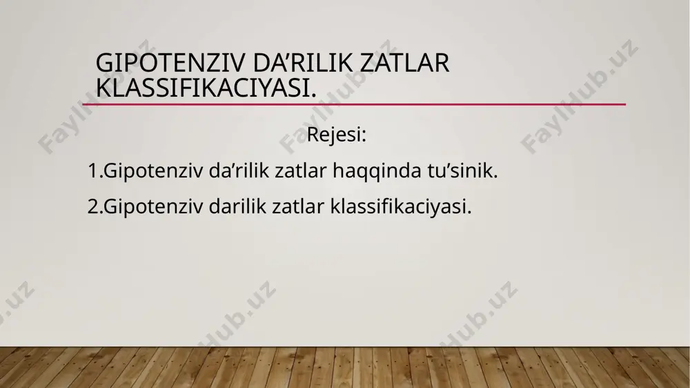 ha miydegi vazomotor oray neyronları tormozlanadı ha’m simpatik innervaciya tonusı tusedi. 2. n.vagus tın tonusı joqarilaydı, bradikardiya kelip shıgadı, natiyjede qan basım tusedi. 3. ulıuma periferiyalıq qan tamırlar tonusı tusedi. 4.reninnin ajıralıwı tomenleydi. kaptopril tasir mexanizmi: angiotenzin konversiyalawshı fermentti ingibiciya qılıp, angiotenzin i den angiotenzin ii payda bolıwın toqtatadı. natiyjede: 1.buyrek usti bezinin ha’m qan tamırlardın at receptorları qozgalmaydı; 2) simpatik innervaciya tonusı tusedi (ons te ham periferiyada);bul tasirler bolsa rezistiv qan tamırlar tonusın paseytiredi, venalardıda ken’eyttiredi ha’m qan basım tusedi. 3) aldosteronnın shıgıwı paseyedi, organizmnen natriydin shıgıwi asadı ha’m m ekstracellyulyar suyıqliq mugdarı kemeyedi;bulardın barlıg’ı ulıwma periferik qan tamırlar qarsılıgın tomenletedi, qan basım tusedi. 4) qan tamırlardı ken’eytiwshi bradikininnin tarqalıwın to’menletedi. (bradikinin pg e2, pc aıjralıwın asıradı) lozartan tasir mexanizmi: at1 angiotenzin receptorlarına antagonist bolıp, angiotenzin ii nin barlıq tasirlerin toqtatadı(vazopressor tasirin, aldosteronnın shıgıwın, adrenergik innervaciyanın qozgalıwshanlıgının asıwın h.t.b.). natiyjede tomendegi tasirler kelip shıgadı:ulıwma periferik qan tamırlar karsılıgın tomenletiw …