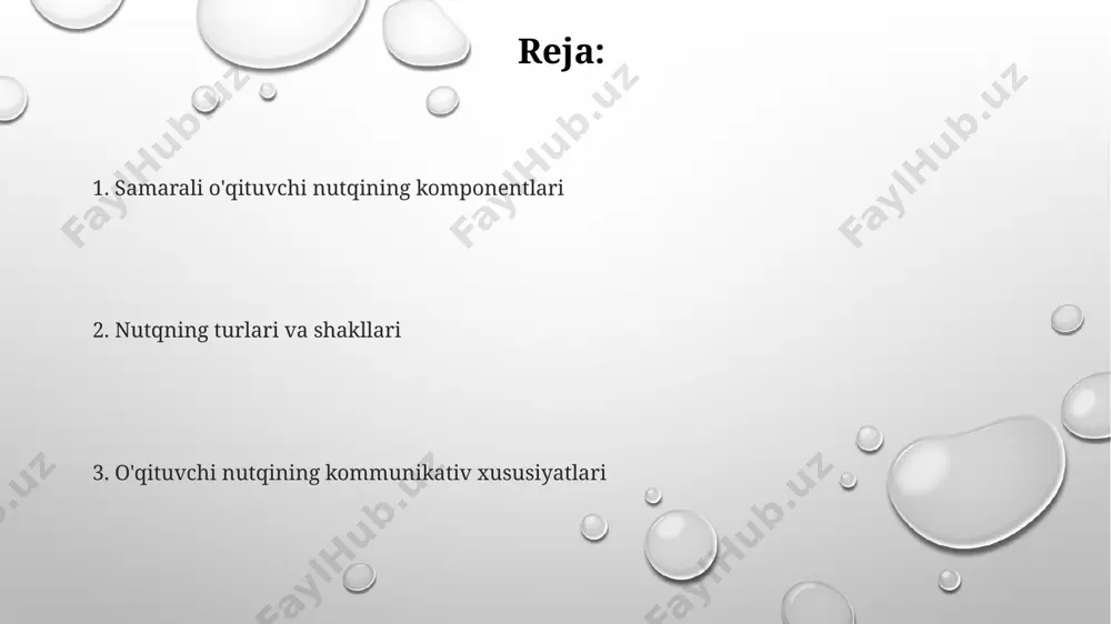 tijalariga ko'ra, aniq va tushunarli nutq 70% muvaffaqiyat kaliti hisoblanadi. nutqning ifoda vositalari nutqning ifoda vositalariga 3 ta asosiy komponent – fonetika (tovush tizimi), leksika (so‘z boyligi) va grammatika (morfologiya va sintaksis) kiradi, bu uchala komponent o‘zaro bog‘liq holda 100 ga yaqin o‘zbek maktablarida qo‘llaniladi. nutqning ifoda vositalarining samarali qo‘llanilishi 2-3 yillik tajriba va 5000 dan ortiq so‘zni bilishni talab qiladi, ayniqsa, toshkent shahridagi oliy o‘quv yurtlari bitiruvchilari uchun bu muhim. o‘zbek tilida nutqning ifoda vositalari sifatida 30 dan ortiq qo‘shimcha va 5 ta asosiy gap bo‘lagi – kesim, ega, to‘ldiruvchi, aniqlovchi va hol mavjud bo‘lib, ular samarqand viloyatining maktablarda o‘rganiladi. og'zaki nutqning xususiyatlari samarqanddagi tadqiqotlar shuni ko'rsatdiki, o'qituvchilarning og'zaki nutqida 2 turdagi pauza – mantiqiy va hissiy pauzalar 70% dan ko'p hollarda muvaffaqiyatli qo'llaniladi. o'zbekiston maktablarida o'qituvchilarning og'zaki nutqida 30% dan ortiq so'z boyligi 5 yoshgacha bo'lgan bolalar uchun mo'ljallangan sodda so'zlardan iborat bo'lishi kuzatiladi. toshkent shahridagi 10 ta …