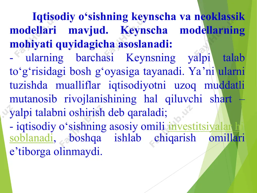 kompleks innovatsiyalar; yangi bozorlarda mahsulotlarga, xizmatlarga bo‘lgan ehtiyojlarni qondiradigan bozor innovatsiyalari. 3. kelib chiqish sababi va manbasi bo‘yicha: fan va texnika rivojlanishidan kelib chiqqan innovatsiyalar; ishlab chiqarishning ehtiyojlarlaridan kelib chiqqan innovatsiyalar; bozor ehtiyojlarlaridan kelib chiqqan innovatsiyalar. 4. qayta ishlab chiqarish jarayonidagi ahamiyatiga ko‘ra: iste’mol innovatsiyalar; investitsion innovatsiyalar. 5. innovatsiyani masshtabi bo‘yicha: murakkab (sintetik) innovatsiyalar; sodda innovatsiyalar. iqtisodiyotni modernizatsiya qilinishida innovatsion jarayonlarning asosan uchta yo‘nalishi muhim hisoblanadi: 1. xorijiy texnika-texnologiyalarning ishlab chiqarishga joriy qilinishi. 2. mamlakatning ilm-fan slohiyati, ilm fan yutuqlarini, yangiliklarni ishlab chiqarishga joriy qilish, ilmiy muassasalar va ishlab chiqarish korxonalarining o‘zaro hamkorligi. 3. ishchi kuchining sifat darajasining yuqori bo‘lishi, tayyorlanayotgan kadrlarning bilim darajasi va ularning yangilikka intilishi, yangi texnika va texnologiyalarni o‘zlashtirish ko‘nikma va qobiliyatlarining shakllantirilganligi. yuqoridagilardan kelib chiqib shuni ta’kidlash mumkinki, davlat innovatsiya siyosati 3 asosiy yo‘nalishga ajratiladi: innovatsiya faoliyatini faollashtirishni ta’minlash. u o‘z navbatida quyidagilarga bo‘linadi: fundamental tadqiqotlarni qo‘llab-quvvatlash, mamlakatda korxonalar tomonidan amalga oshiriladigan tijorat innovatsiyalari uchun …