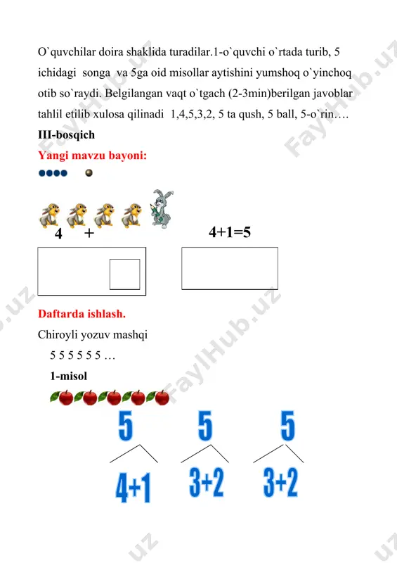 5 soni tarkibi dars ishlanmasi - Page 4