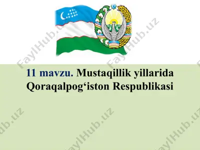 qoraqalpog‘iston respublikasi — PPTX