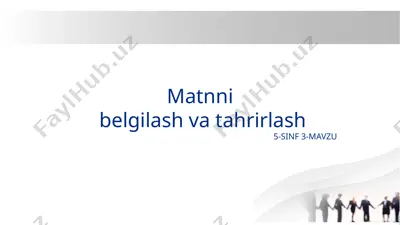 matnni belgilash va tahrirlash — PPTX