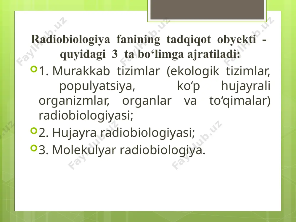 oli reabsorbsiya qo’zg’algan molekulalar nurlanishining takroran yutilishi dir. bunday jarayon konsentrlangan eritmalar fluoressensiyasining susayishida namoyon bo’ladi. fotobiologik jarayonlarda elektronli qo’zg’alish energiyasining nurlanishsiz o’tish mexanizmiga binoan migrasiyalanishi muhim ahamiyat­ga ega. almashma-rezonans yo’li. bu yo’l donor va akseptor molekulalari elektrol orbitallarining bevosita qoplanish vaziyatida amalga oshadi. shu munosabat bilan d bilan a energiya jihatidan farqlanadigan elektrollarini ayirboshlaydi ("issiq" molekula qo’zg’algan elektrol ini "sovuq" molekulaga berib, uning elektrolini o’zi oladi). do­nor va akseptor molekulalarning o’zaro uzoqlashishi bilan, migrasiya ehtimonnigi molekulalararo masofaning 6- darajasiga proporsionan ravishda kamayadi. fosforessensiya spektrida umumiy to’lqin uzunligi sohasining paydo bo’lishi bu xil migrasiyaning mumkinligini tas­diqlaydi. induktiv- rezonans yo’li. molekulalararo ancha katta ( ~ 2 -10 nm) masofalarda amalga oshib, qo’zg’algan d* molekula bilan akseptor molekulalarning rezonansni ta’sirlanishi tufayli yuz beradi. molekulalararo tabiatan zaif ta’sirlashish yaqin chastotalarda tebranishga qodir xususiy molekulyar ossilyatorlar juftini bog’lovchi elektro­maydon vositasida joriy etiladi (bunda molekulalar elektr dipon­lari sifatida qaraladi). bu singnet- singnet, triplet- triplet o’tishlardan …