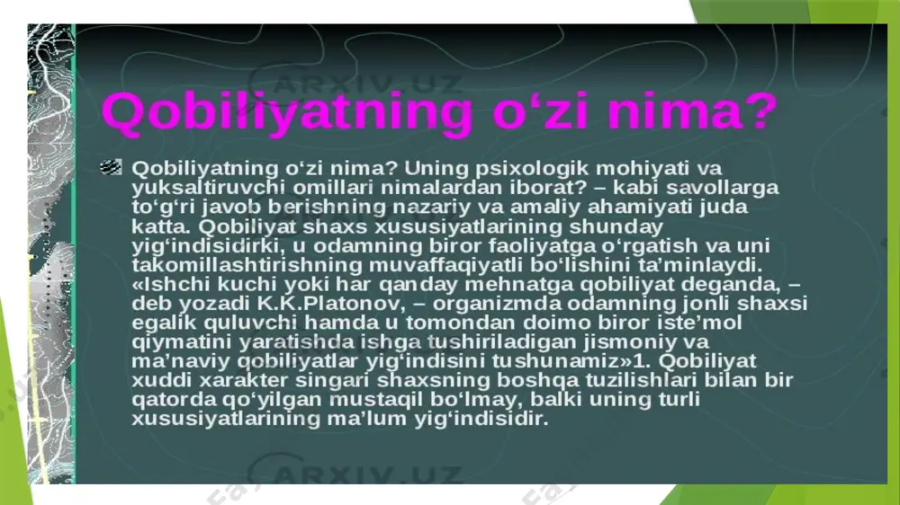 qobilyat rivojlanishining tasir etuvchi omillari - Page 3