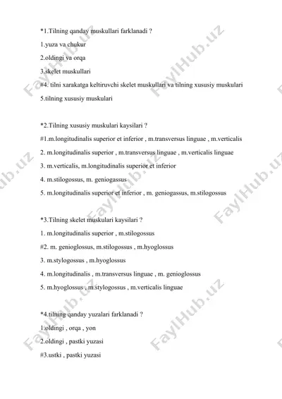 tilning muskullari va ularning funksiyalari — DOCX