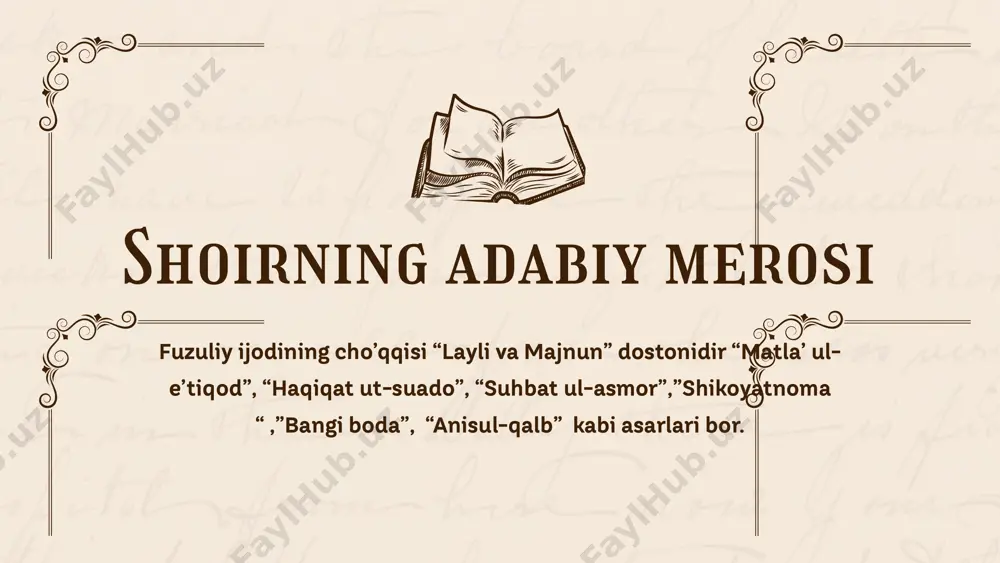 muhammad fuzuliy hayoti va ijodi - Page 3