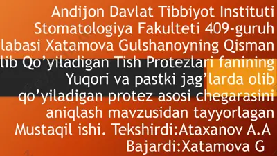 tish protezlari — PPTX
