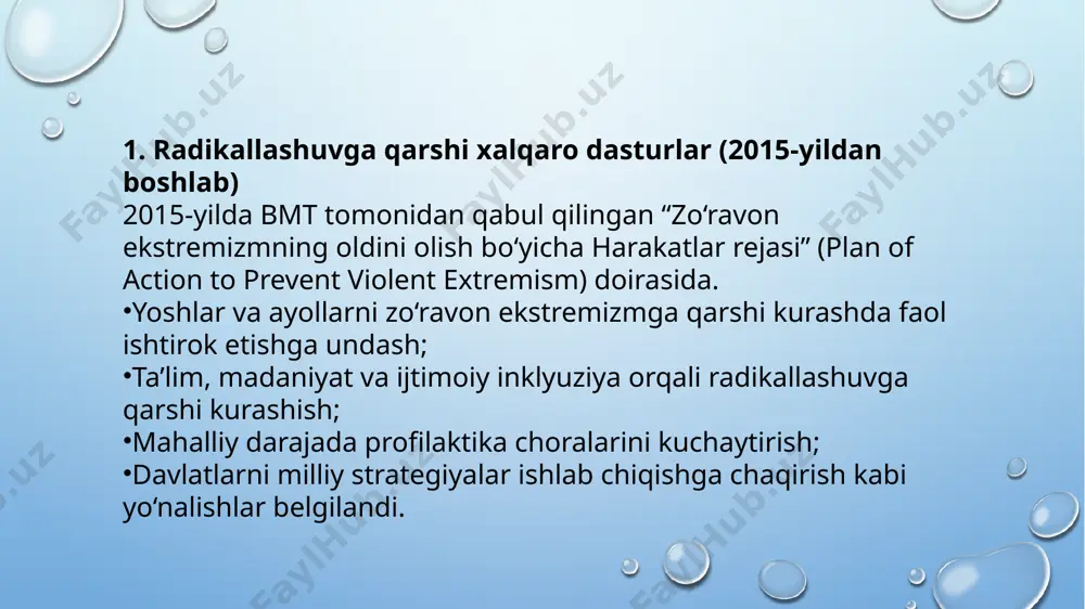 bmtning global antiterror strategiyasi va terrorizmga qarshi choralar - Page 4