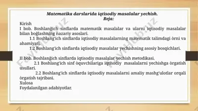 matematika va iqtisodiyot — PPTX