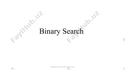 binary search — PPTX