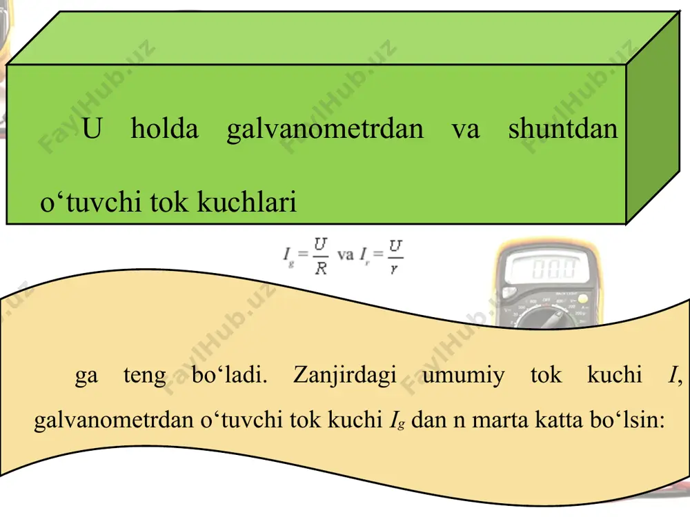 ampermetr va voltmetrning o‘lchash chegarasini oshirish 10 - sinf - Page 5