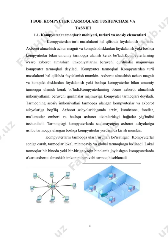 serverdan tashkil topgan tarmoq mijozi undagi ma'lumotlardan foydalanish uchun ularning qaysi serverda, qaysi katalogda, qanday nom bilan saqlanayotganligini, ularga kirish usul va shartlarini bilishi zarur bo'ladi. internetda esa bunday noqulayliklarning oldi olingan bo'lib, uning foydalanuvchisi bunday ma'lumotlarni bilishi shart emas. bundan tashqari, internet tarmog'ida mavjud bo'lgan barcha elek-tron hujjatlar va ma'lumotlar omborini giperbog'lanishlar yor-damida o'zaro bog'lab, yagona axborot muhiti qurish, unda qulay axborot qidiruv tizimlarini tashkil etish mumkin bo'ladi. tarmoqlarga yana bluetooth, wi-fi, wi-max kabi vositalar ham kiradi. internet bilan birga «intranet» tushunchasi ham ishlatiladi. internet— bu internet texnologiyasi, dastur ta'minoti va bayonnomalari asosida tashkil etilgan, ma'lumotlar ombori va elektron jadvallar bilan jamoa bo'lib ishlash imkonini beruvchi korxona yoki tashkilot miqyosidagi yangi axborot muhitini tash-kil etuvchi kompyuter tarmog'idir.intranet boshqa kompyuter tarmoqlaridan quyidagi jihati bilan farqlanadi: bir yoki bir nechta serverdan tashkil topgan tarmoq mijozi undagi ma'lumotlardan foydalanish uchun ularning qaysi serverda, qaysi katalogda, qanday nom bilan saqlanayotganligini, ularga kirish usul …