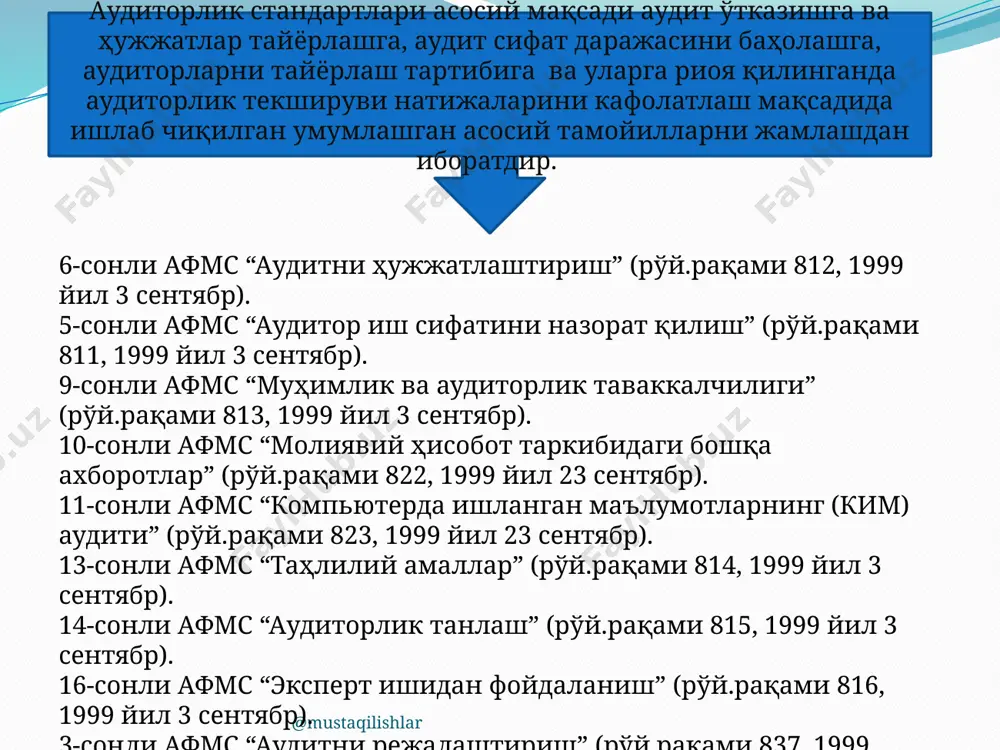 клдаги маълумотномани тузади ва ундаги суммани узи кабул килиб олган сумма билан таккослайди. бу таккослаш кассажурналига кассирнинг ва касса маълумотномасида назоратчи хисобчининг имзолари билан расмийлаштирилади. кассирлар узлари кабул килган ва топширган пул суммаларини 0482155 шаклдаги алохида дафтарга кайд килиб борадилар. маълумотномани кассир имзолайди ва унда курсатилган касса айланмасини накд пул билан ишловчи назоратчи хисобчидаги касса журнали ёзувлари билан солиштиради. @mustaqilishlar кирим кассасига кабул килиб олинган накд пуллар куйидаги бухгалтерия ёзуви оркали расмийлаштирилади: дт 10101-айланма кассадаги накд пуллар кт 20200-талаб килиб олингунча депозитлар тижорат банкларининг чиким касса операциялари деб, банк кассаларидан накд пулларни берилиши билан боглик операциялар тушунилади. корхона ва ташкилотларнинг уз ишчи ходимлари учун иш хаки, пенсия, стипендия, бошка нафакалар, мукофотлар, хизмат сафари харажатлари учун накд пул олиши мумкин. @mustaqilishlar @mustaqilishlar чиқим касса операциялари тўғри ўтказилгани ва бухгалтерия ҳисобида тўғри кўрсатилгани текширилади кунлар бўйича якунлар балансдаги "кассадаги банкнотлар" 10101 ва “кассадаги тангалар” 10103-ҳисобварақларнинг ёки банкнинг операция кассаларидаги 10101 ва 10103-ҳисобварақларининг …