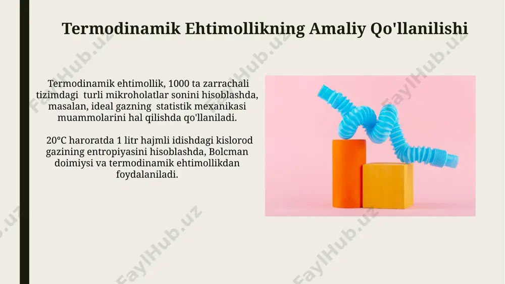 makro va mikro holatlar hamda termodinamik ehtimollik - Page 5