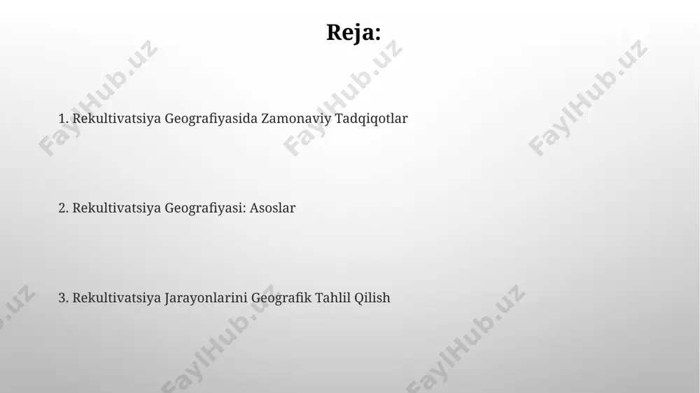 suv resurslarini samarali boshqarish bo'yicha 5 ta tavsiya ishlab chiqildi, ularning amalga oshirilishi tuproq unumdorligini 15-20% ga oshirishga yordam beradi. keyingi tadqiqotlar uchun 10 ta yangi geografik maydonlarni o'rganish va rekultivatsiya texnologiyalarining samaradorligini baholash bo'yicha takliflar kiritildi. reklamatsiya ob'ektlarining geografik xususiyatlari reklamatsiya ob'ektlarining o'rtacha yillik yog'in miqdori (masalan, 300 mm dan kam) va shamol rejimining o'zgaruvchanligi (tezligi va yo'nalishi) tuproq eroziyasi va cho'l hosil bo'lish xavfini oshiradi. suv resurslarining mavjudligi va sifat xususiyatlari (masalan, mineralizatsiya darajasi 1000 mg/l dan yuqori) rekultivatsiya loyihalarining iqtisodiy jihatdan maqsadga muvofiqligini aniqlashda muhim ahamiyatga ega. geografik axborot tizimlari (gax) reklamatsiya geografiyasida rekultivatsiya qilingan maydonlarning o'simlik qoplami zichligini baholashda gaxning sun'iy yo'ldosh ma'lumotlari va spektral indekslar (ndvi, evi) dan foydalanish aniqlikni 15% ga oshiradi. gax yordamida 1:50 000 masshtabdagi xaritalarni tahlil qilish orqali rekultivatsiya qilingan hududlarning tuproq eroziyasi darajasini aniqlash va 3d modellashtirish mumkin. reklamatsiya va atrof-muhit muhofazasi sobiq cho'l hududlarida amalga oshirilgan rekultivatsiya loyihalari tufayli, …