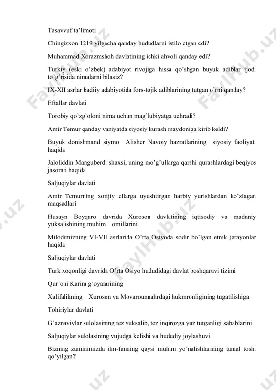 o'zbekiston tarixi 2-semestr sa - Page 5