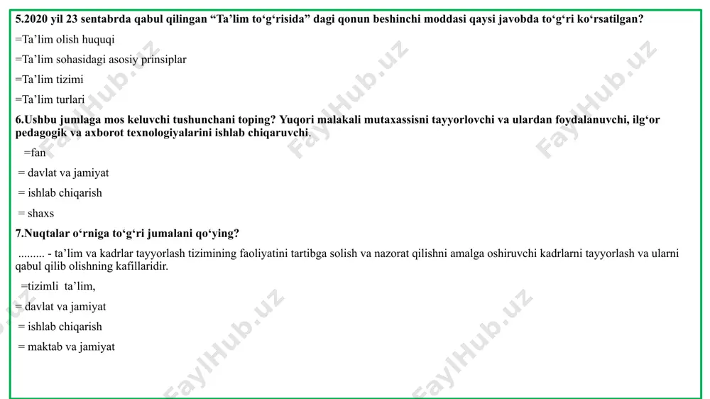 seminar “o‘zbekiston respublikasida ta’lim tizimi” - Page 5