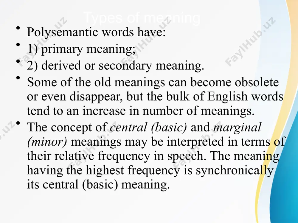 polysemy and homonymy as linguisticphenomenalecture 5 - Page 5