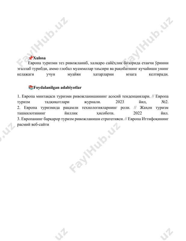 yevropa mintaqasi turizmi - Page 5