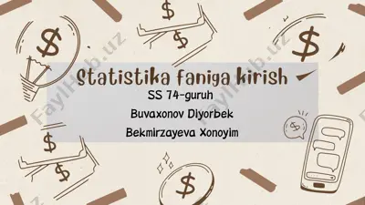 statistika faniga kirish — PPTX