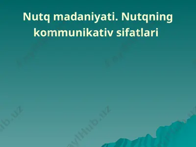 nutqmadaniyati — PPTX