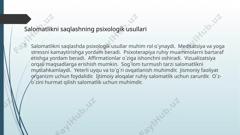 salomatlik psixologiyasi - Page 5