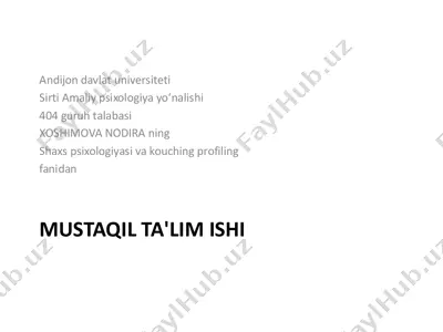 psixologiya kouching profiling — PDF