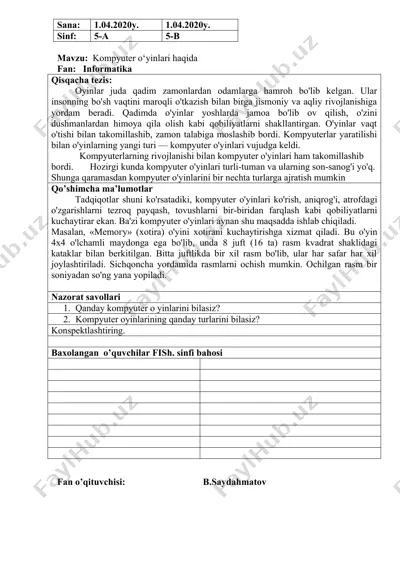ma’lumotlarni tartiblash — DOCX