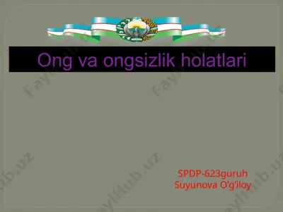 ongvaongsizlik holatlari — PPTX