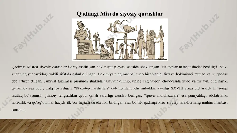i. u avval-boshdanoq ozod kishilar mafkurasi sifatida rivojlandi, shu sababli, uning asosiy qadriyati ozodlikdir. platon o‘z g‘oyalarini amalga oshirish imkoniyatlariga ega bo’lishga intilgan edi. siyosat nima, degan savolga platon, «haqiqiy siyosat - to‘g‘ri tarbiyalash yo‘li bilan fuqarolarni adolatli va komil qilib yetishtirishdir», deb javob bergan edi. platonning fikriga ko‘ra, 35 davlat odamlarning o‘z ehtiyojlarini qondirishlari uchun birgalikda yashashlari, o‘zaro yordam berishlari talablaridan kelib chiqadi. qadimgi yunon faylasuflaridan biri suqrot (m.avv. 469-399) fikricha, qonunlarsiz polis (shahar-davlat) hayotini axloqiy tashkil etish mumkin emas. shuningdek, polisdan tashqarida qonunlar bo‘lmaydi. qonunlarning o‘zi polis poydevori. suqrot o‘z tabiatiga ko'ra adolatli bo‘lgan qonunlar va hukmron bo‘lgan davlat-polisning ashaddiy tarafdori sifatida tanildi. siyosiy fikrlar rivojiga platon katta hissa qo‘shgan. miloddan avvalgi 427-397-yillarda yashab ijod qilgan platonning “davlat”, “qonunlar”, “sofist”, “siyosatchi” kabi asarlarida siyosat sohasi alohida olingan holda tadqiq qilingan. bizga hozirgacha bir oz ma’lum boigan va mavhum ko‘rinishda bo‘lsa-da, bizgacha yetib kelgan dastlabki siyosiy g‘oyalar ijodkori qadimgi …