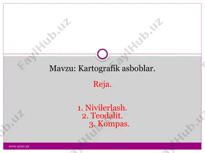 kartografik asboblar — PPTX