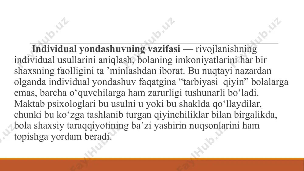 atlarining bog‘liqligini anglaydilar, shaxsiy hatti-harakatlarini ongli ravishda boshqara oladilar. 3-yoshli bolaga xos bo‘lgan xislatlar: 1. nutqi ma’no jihatidan bir-biriga bog’langan so‘zlardan iborat. 2. o’yinda rolga kiradi. 3. shar, olma va boshqa predmetlarni chiza oladi. 4. o’zi yechinib kiyina oladi. 5. kubiklarni bir-birining ustiga qo‘ya oladi. 6. tayanchsiz zinalardan o‘zi ko'tarilib, tusha oladi. 4 yoshli bolalar esa, o‘z imkoniyatlarini real baholay oladilar. lekin, 4-5 yoshli bolalar hali shaxsiy xususiyatlarini idrok etishga va baholashga qodir emaslar, shuningdek o‘zlari haqida ma’lum bir xulosani bera olmaydilar. o’z-o‘zini anglash layoqati katta bog‘cha yoshida rivojlanib, avval u qanday bo'lgani va kelajakda qanday bo‘lishini fikrlab ko‘rishga harakat qiladilar. bog‘cha yoshidagi bolalar shaxsining shakllanishiga ko'ra, bu davrni 3 bosqichga ajratish mumkin: - birinchi davr - 3-4 yosh oralig‘ida bo‘lib, emotsional jihatdan o‘z-o‘zini boshqarishning mustahkamlanishi bilan bog‘liqdir; - ikkinchi davr — 4-5 yoshni tashkil qilib, axloqiy o‘z-o‘zini boshqara olish bilan bog‘liq; - uchinchi davr - shaxsiy ishchanlik va tadbirkorlik …