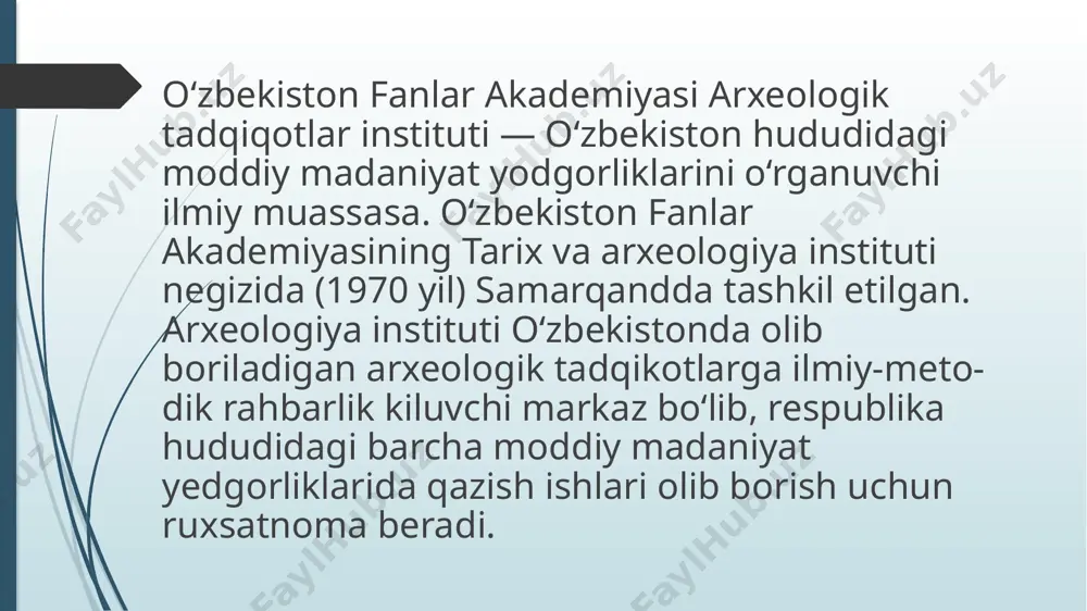 o‘zfa arxeologiya instituti va uning qoshidagi muzey va laboratoriya bilan tanishuv - Page 3