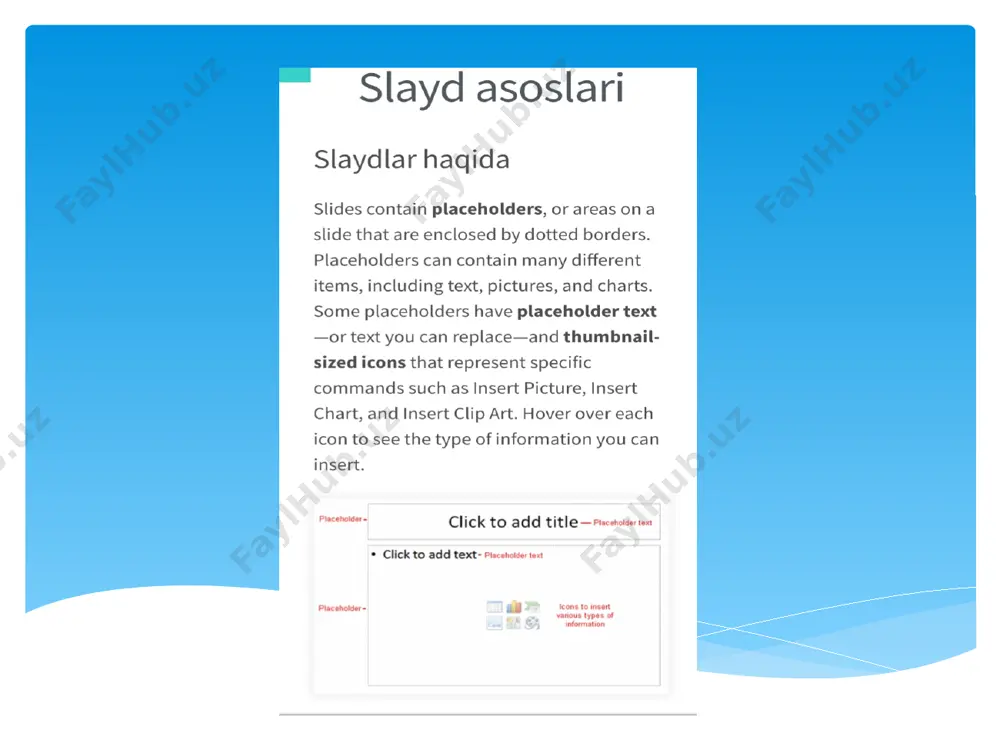 power point dasturida taqdimot tayyorlash - Page 5