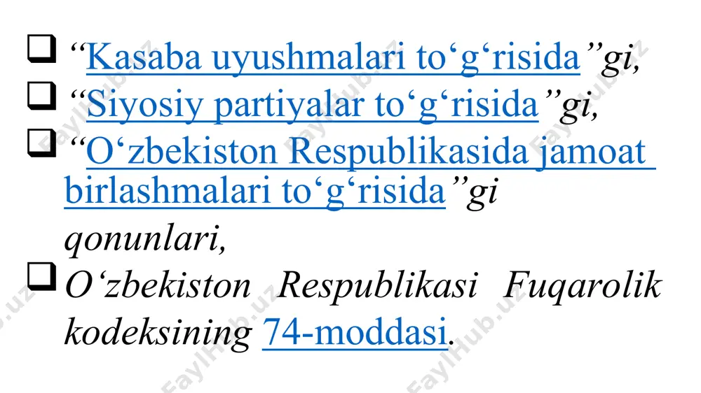 o‘zbekistonda jamoat birlashmalari faoliyatining konstitutsiyaviy asoslari - Page 4