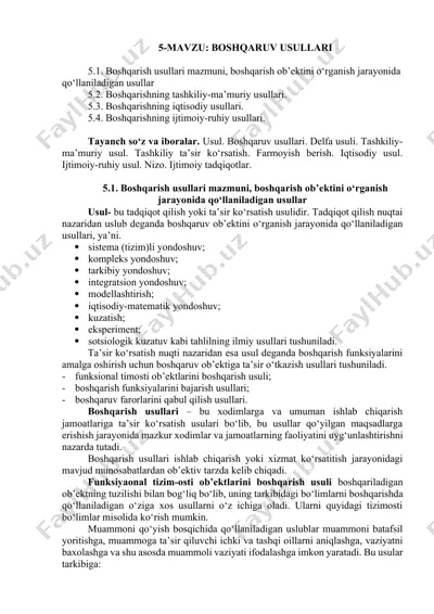boshqaruv usullari — DOCX