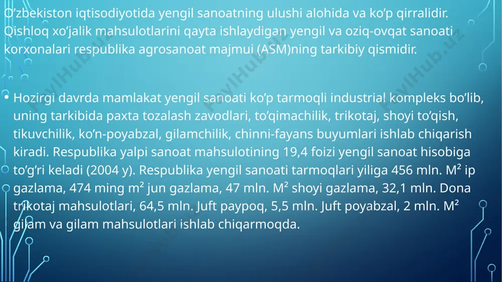 o’zbekistonada oziq-ovqat sanoati - Page 5