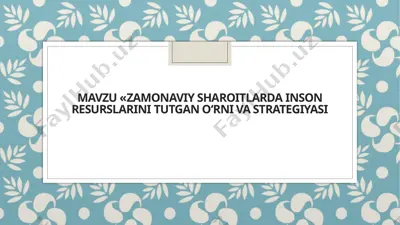 inson resurslari — PPTX