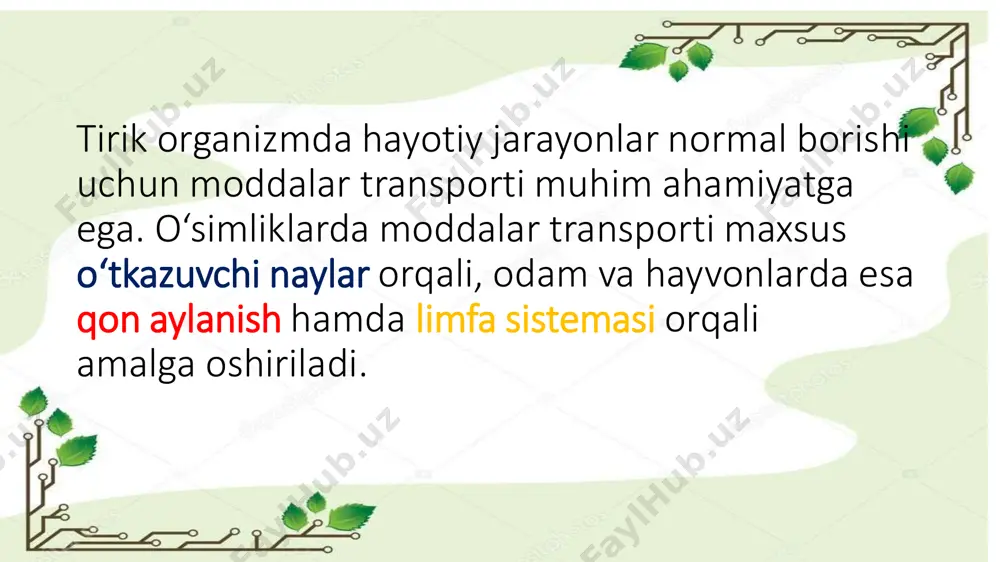 tirik organizmlarda moddalar transporti - Page 5