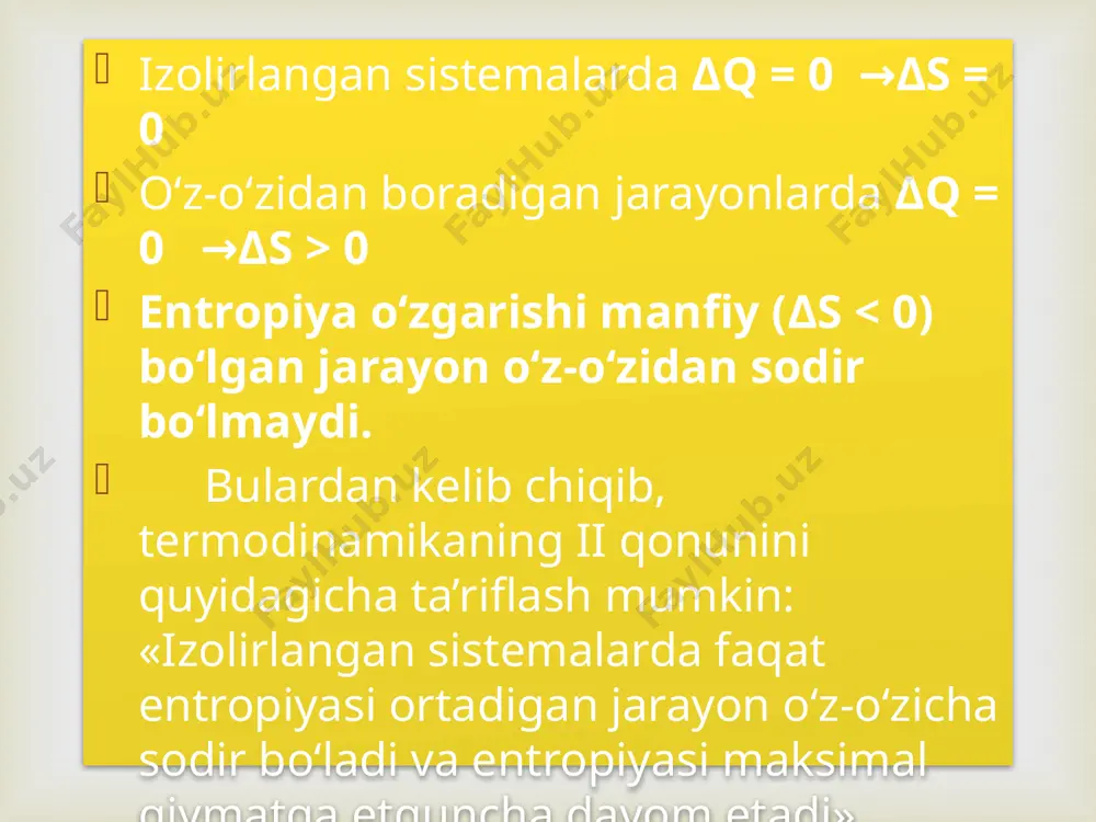 entropiya va turli jarayonlar vaqtida entropiyaning o’zgarishini hisoblash - Page 5